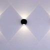 V-tac 2W LED sieninis šviestuvas, juodas, 4000K, IP54