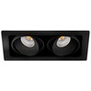 2x10,5W įleidžiamas šviestuvas TWIST, juodas, 3000K, 40°, dimeriuojamas, su maitinimo šaltiniu