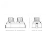 2x10W LED įleidžiamas šviestuvas, juodas, 3000K, IP44, S176