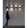 2x10W LED sieninis lauko šviestuvas VARY, tamsiai pilkas, 3000K, IP54, šviečia į viršų ir į apačią, 90553