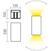 Sieninis šviestuvas 2x10W LED sieninis lauko šviestuvas VARY, tamsiai pilkas, 3000K, IP54, šviečia į viršų ir į apačią, 90553
