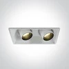 Bikuvalt 2x11W LED įleidžiamas pakreipiamas šviestuvas, baltas, 3000K, 51211C/W/W