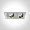 Bikuvalt 2x11W LED įleidžiamas pakreipiamas šviestuvas, baltas, 3000K, 51211C/W/W