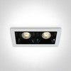 2x2W LED įleidžiamas šviestuvas, baltas, 3000K, 50202B/W/W