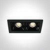 2x2W LED įleidžiamas šviestuvas, juodas, 3000K, 50202B/B/W