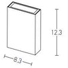 2x2W LED paviršinis lauko šviestuvas, baltas, 3000K, E216