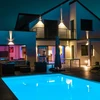 Sieninis šviestuvas 2x2W LED sieninis fasado šviestuvas QUERK, juodas, 3000K, IP54, 0–90°, šviečia į viršų ir į apačią
