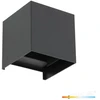 Sieninis šviestuvas 2x2W LED sieninis fasado šviestuvas QUERK, juodas, 3000K, IP54, 0–90°, šviečia į viršų ir į apačią