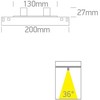 2x2W LED šviestuvas į magnetines sistemas ONELIGHT MINI/MIDI, juodas, 3000K, 42128A/B/W