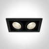 2x30W LED įleidžiamas pakreipiamas šviestuvas, juodas, 3000K, 51230/B/W