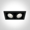 2x30W LED įleidžiamas pakreipiamas šviestuvas, juodas, 4000K, 51230/B/C