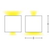 2x3W LED paviršinis lauko šviestuvas, baltas, 3000K, E159