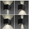 Sieninis šviestuvas Bikuvalt 2x3W LED sieninis fasado šviestuvas QUERK, juodas, 3000K, IP54, šviečia į viršų ir į apačią