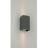 Sieninis šviestuvas 2x3W LED sieninis fasado šviestuvas, tamsiai pilkas, 3000K, IP65, šviečia į viršų ir į apačią, E412