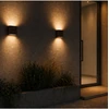 Sieninis šviestuvas 2x3W LED sieninis lauko šviestuvas, rudas, 2700K, IP65, šviečia į viršų ir į apačią, E238-27