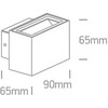 2x3W LED sieninis šviestuvas, baltas, 3000K, 67374/W/W