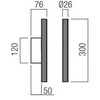 2x5W LED sieninis šviestuvas NIKOS, juodas, 3000K, šviečia į viršų ir į apačią, 01-3849