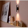 2x5W LED sieninis šviestuvas NIKOS, juodas, 3000K, šviečia į viršų ir į apačią, 01-3849