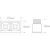 2x6,5W LED įleidžiamas šviestuvas, baltas, 3000K, 50207B/W/W