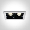 2x6,5W LED įleidžiamas šviestuvas, baltas, 3000K, 50207B/W/W