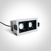 2x6,5W LED įleidžiamas šviestuvas, baltas, 3000K, 50207B/W/W