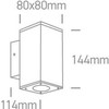 2x6W LED cilindro formos šviestuvas, juodas, 3000K, 67138A/B/W