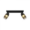 2x6W LED lubinis šviestuvas, juodas, 3000K