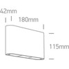 2x6W LED sieninis šviestuvas, baltas, 3000K, 67412/W/W