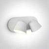 Sieninis šviestuvas 2x6W LED skaitymo lempa, balta, 3000K, 65740A/W/W