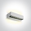 Sieninis šviestuvas 2x6W sieninis lauko šviestuvas, baltas, 3000K, IP65, 67526B1/W/W