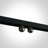 2x7W akcentinis šviestuvas į magnetines sistemas, juodas, 3000K, 42134A/B/W