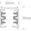 3 fazių bėgelis, juodas, 3m ilgio, 40003A/B