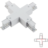 3 fazių bėgelių X formos sujungimas, baltas, 6CON411607B