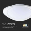 Lubinis šviestuvas V-tac 30/60W LED paviršinis šviestuvas, baltas, 3000/4000/6500K, dimeriuojamas, PHANTOM dangtelis