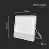 V-tac 300W LED prožektorius, juodas, 4000K, CREE LED chip