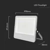 V-tac 300W LED prožektorius, juodas, 4000K, CREE LED chip