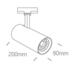 30W LED šviestuvas į bėgelius, baltas, 3000K, 65642CT/W/W
