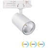 30W LED akcentinis šviestuvas į 3 fazių bėgelius KENTO, baltas, 2700/3000/4000K, dimeriuojamas, 24°, 4323400