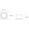 30W LED įleidžiamas pakreipiamas šviestuvas, juodas, 4000K, 51130/B/C