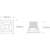 30W LED įleidžiamas šviestuvas, baltas, 4000K, 50130B/W/C