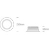 30W LED įleidžiamas šviestuvas, baltas, 3000-4000K-6000K, 10130UV/W/V