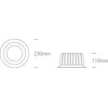 30W LED įleidžiamas šviestuvas, baltas, 4000K, 10130CA/W/C