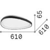 30W LED lubinis šviestuvas GEMINI, juodas, 2700K, 341477