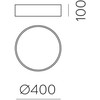 30W LED lubinis šviestuvas ISIA, baltas, 2700/3000/4000K, dimeriuojamas, P3453072BDP