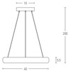 30W LED pakabinamas šviestuvas, baltas, 3000K, dimeriuojamas, 2045