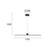 30W LED pakabinamas šviestuvas ELLARIA, juodos/žalios sp., 3000K, 4348600