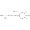 30W LED pakabinamas šviestuvas, juodas, 3000K, 60cm, dimeriuojamas, 63152B/B/W