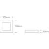 Lubinis šviestuvas 30W LED plafonas, baltas, 3000K, 62130AF/W/W