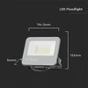 V-tac 30W LED prožektorius, juodas, 6500K, 160lm/W