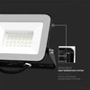 30W LED prožektorius PRO-S, juodu korpusu, 6500K, SAMSUNG CHIP